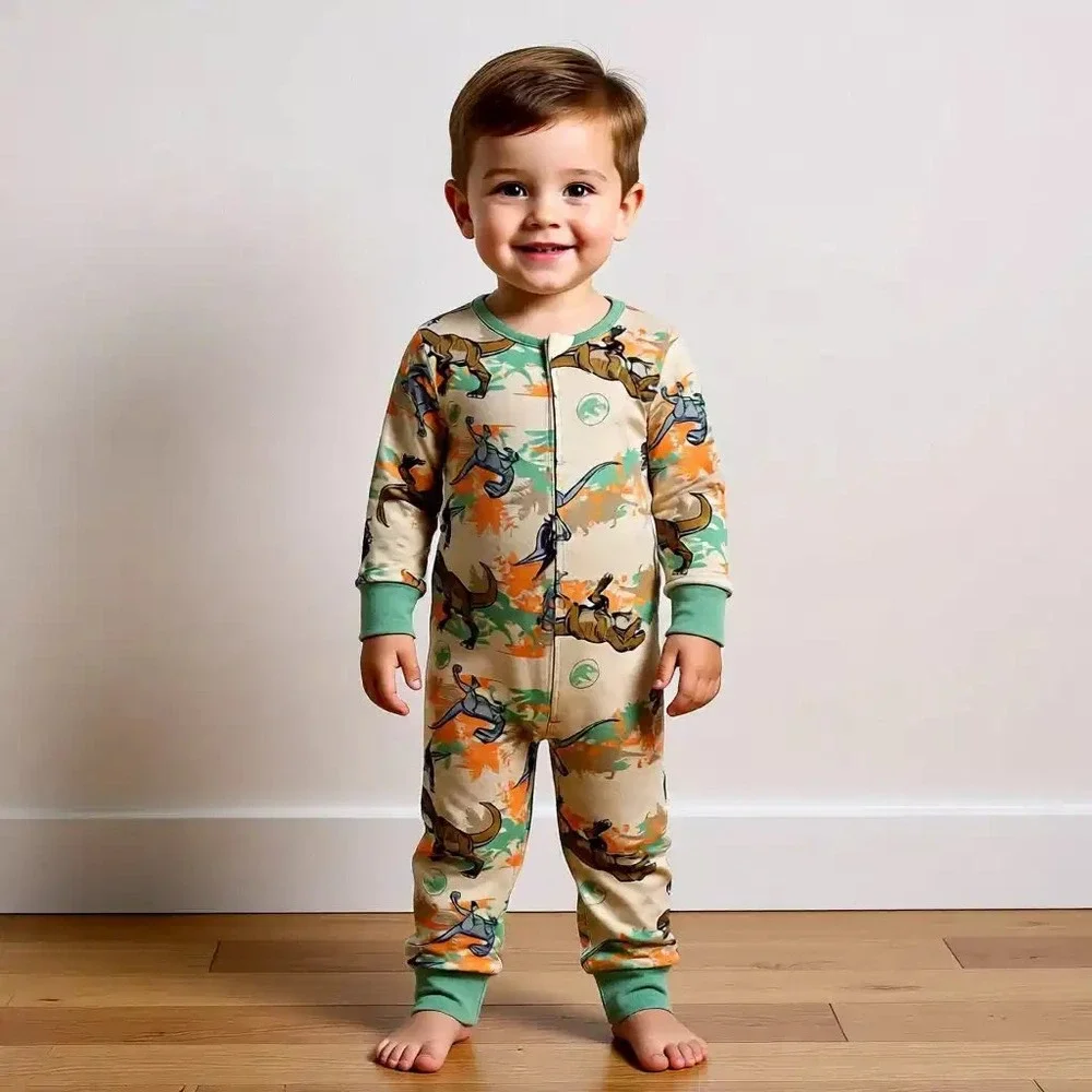 Jurassic World Zip Up Sleepers Toddler Size 4T NWT